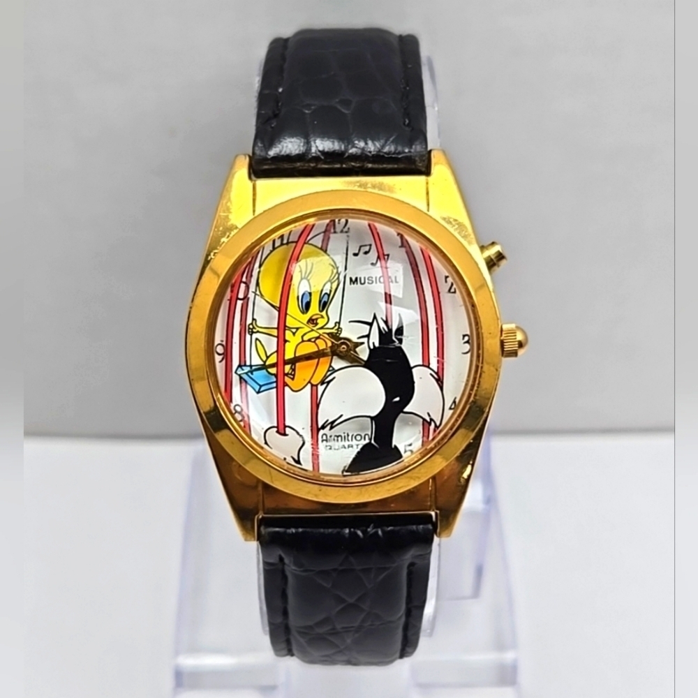 Vintage Armitron Tweety Bird Sylvester Watch Looney Tunes New Battery Read Desc